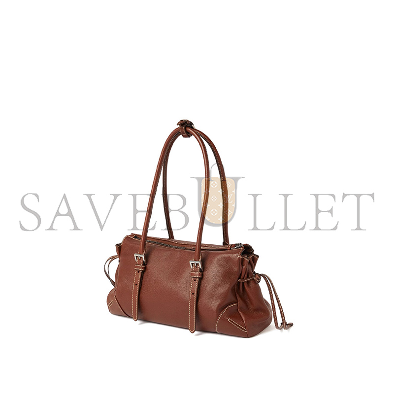 PRADA KARIN MEDIUM ANTIQUED LEATHER TOTE BAG 1BG628 (32*17.5*10.5cm)